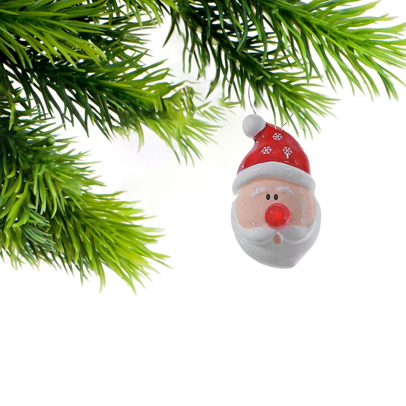 Bonhomme De Neige Avec Ornement De Nez Lumineux - Lot De 6
