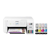 Imprimante multifonction couleur sans cartouche Epson EcoTank ET-2803 à réservoirs d’encre géants avec scanneur, copieur et connectivité sans fil
