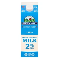 Brum's 2% M.F Partly Skimmed Milk.
