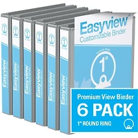 Super offre Easyview, Reliure View à anneaux ronds po, personnalisable