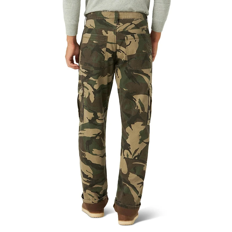 Wrangler Men's Fleece Lined Cargo Pant, Relaxed fit