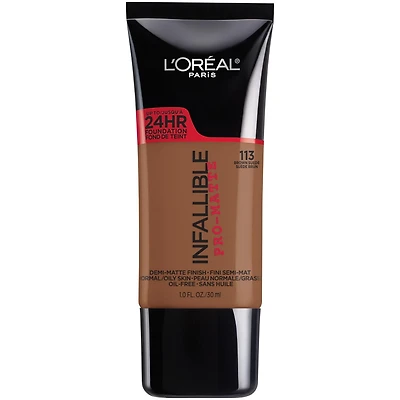 L'Oréal Paris Pro- Matte Foundation| Oil-Free, Lightweight, Longwear Face Makeup Up to 24hr| Classic Ivory, 30 ML