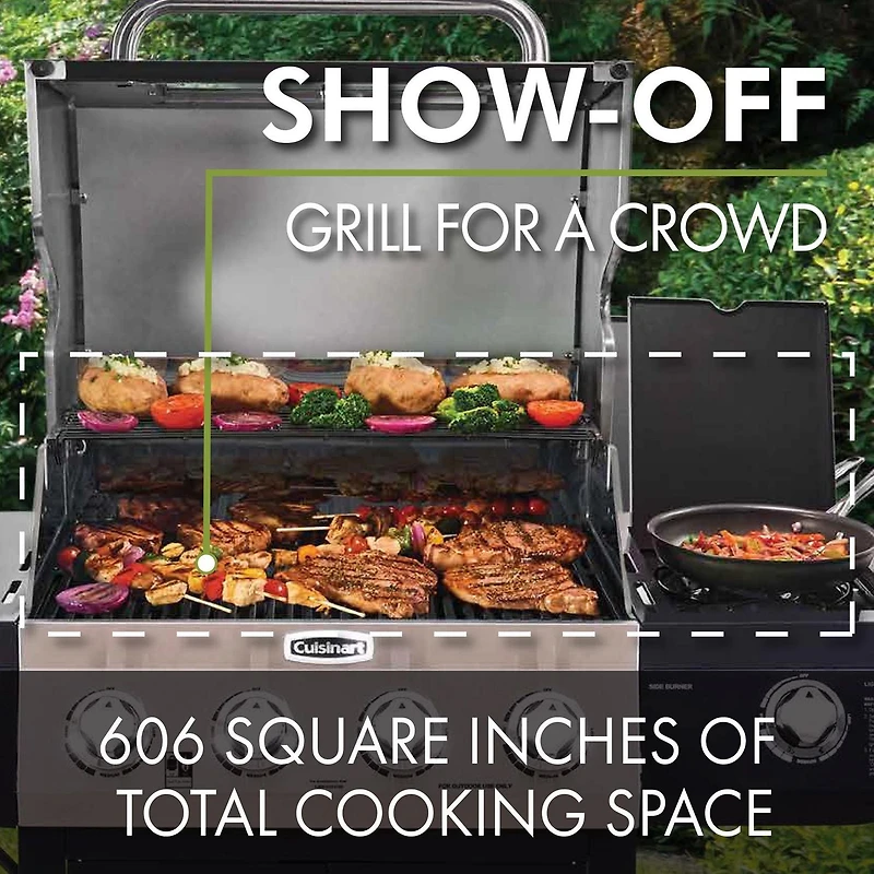 Cuisinart Four Burner Gas Grill avec deux vannes de carburant
