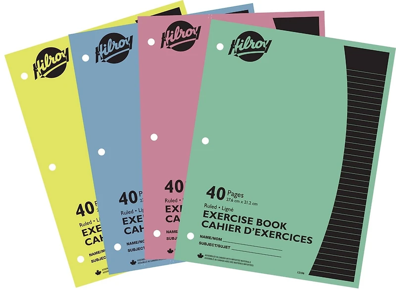 Cahier d'exercices 40 pgs Hilroy