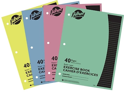 Cahier d'exercices 40 pgs Hilroy