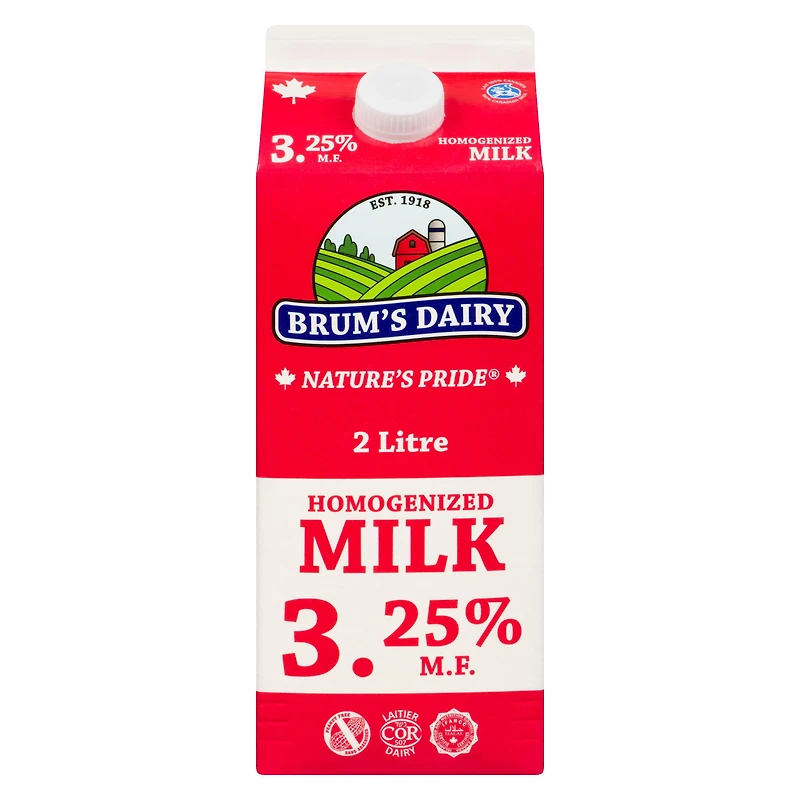 Lait homogénéisé à 3,25 % M.G. de Brum's