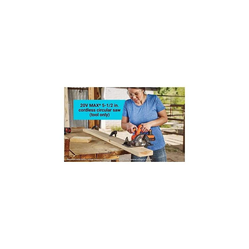 20V MAX* POWERCONNECT™ 5-1/2 in. Cordless Circular Saw, Tool Only