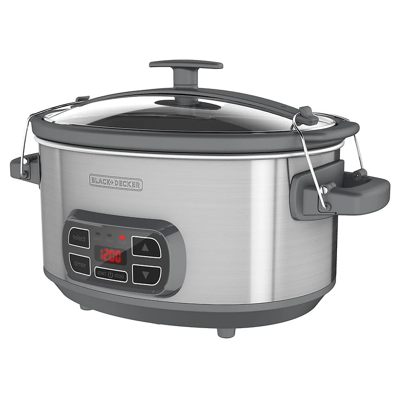 Black + Decker 7-qt Locking Lid Digital Slow Cooker