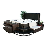 Canadian Spa Co. Jardinière Droite - Mobilier Entourant pour Spa Carré