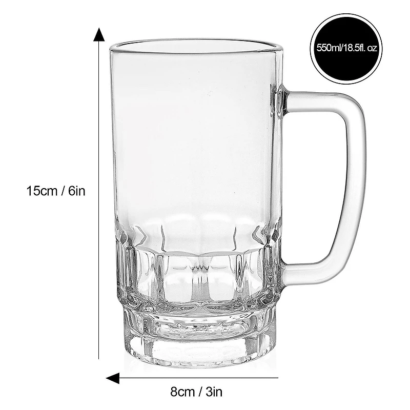 Chope à Bière Classique 550ml, Ensemble de 2