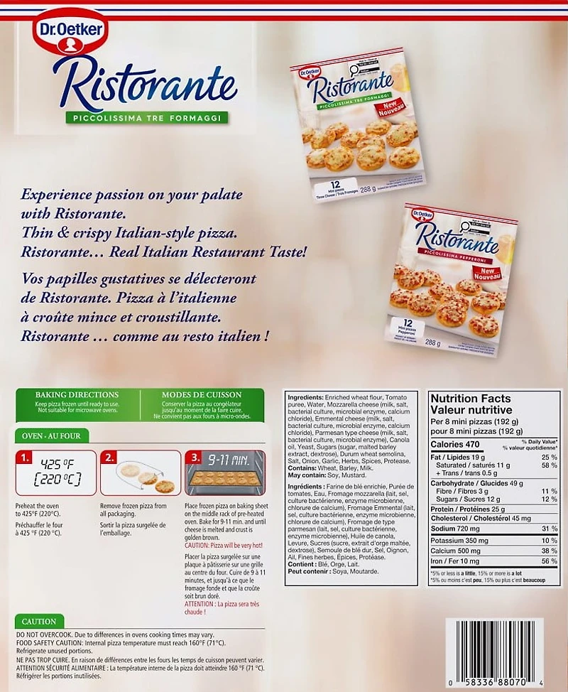 Ristorante Piccolissima Tre Formaggi Ristorante Piccolissima Tre Formaggi 288g