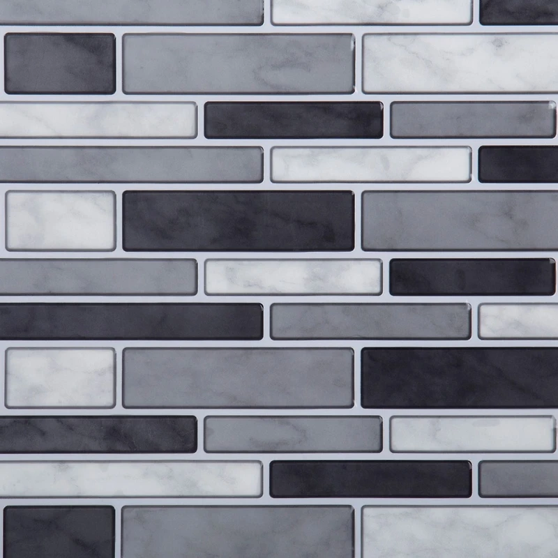 Truu Design Self-Adhesive Slim Subway Peel and Stick Backsplash Wall Tiles
