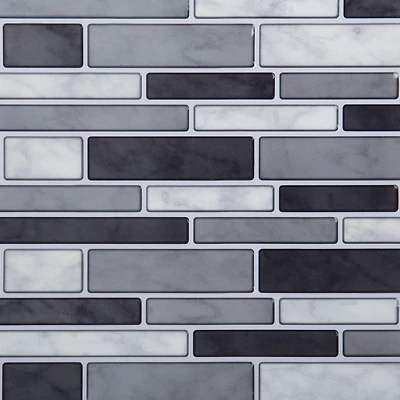 Truu Design Self-Adhesive Slim Subway Peel and Stick Backsplash Wall Tiles