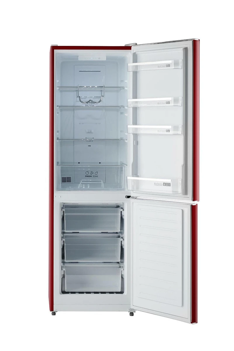 iio 11 Cu. Ft. Retro Refrigerator with Bottom Freezer in Cream (Right Hinge)