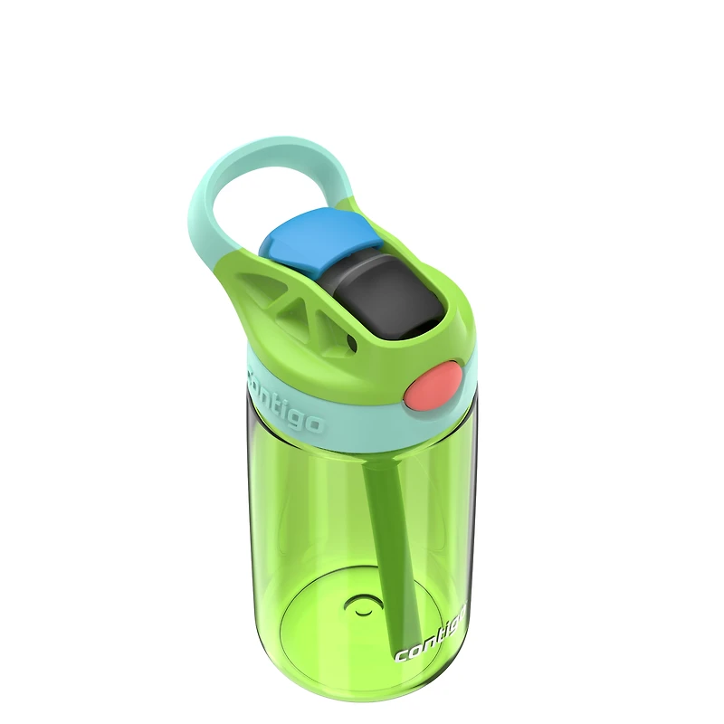 Bouteille d’eau pour enfants Contigo Aubrey avec paille, antifuite et antidéversement, lime fraîche vigne jade 414 ml (14 oz )