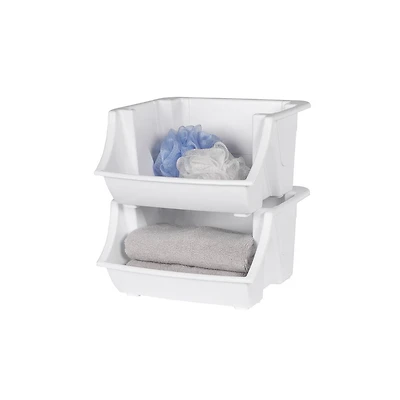 Bacs empilable Mainstays - paquet de 2 Bacs empilable