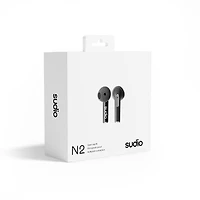 Sudio N2 Wireless Earbuds Black – Open-Ear Design