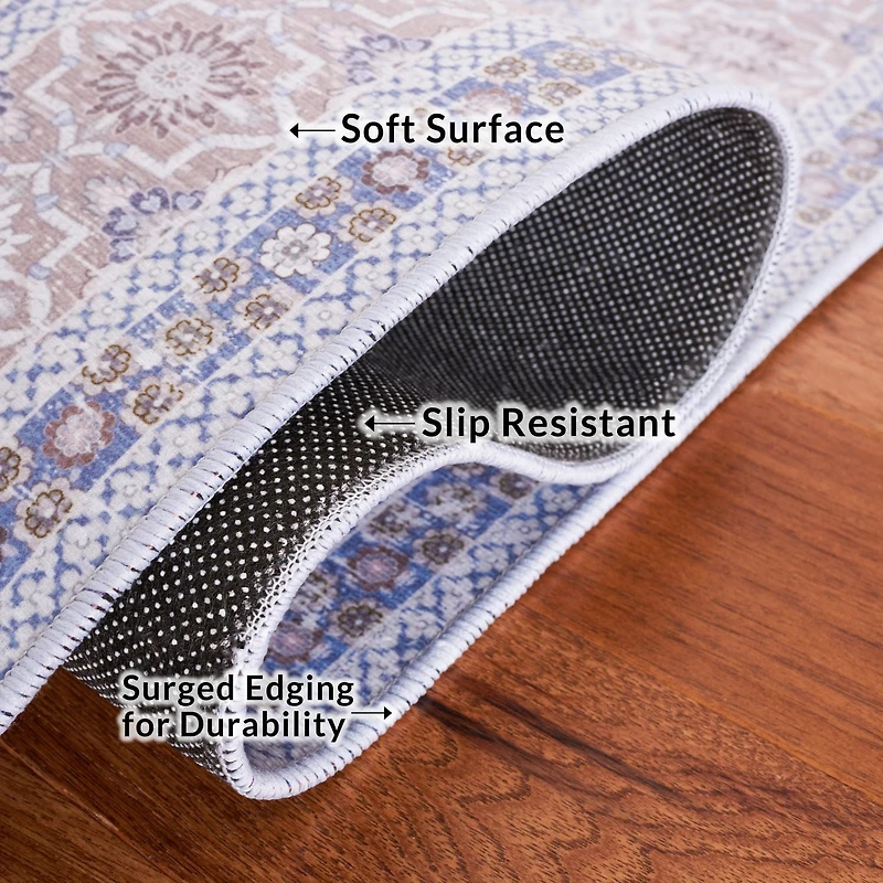 SAFAVIEH Tucson Diego Traditional Machine Washable Area