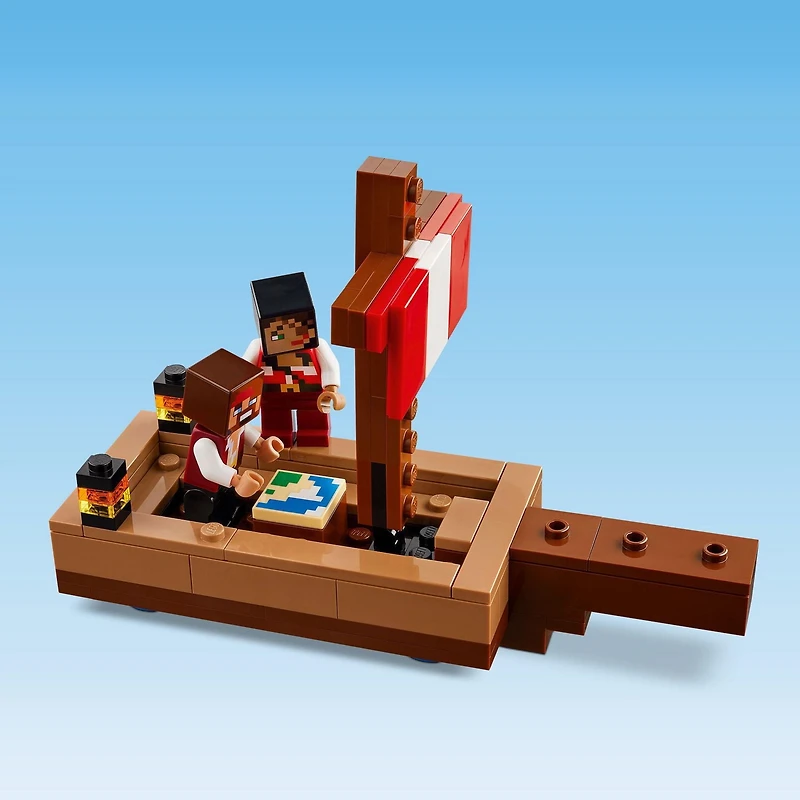 LEGO Minecraft Le voyage du bateau de pirates 21259 Ensemble de construction (166 pièces) Comprend 166 pièces, 8+ ans