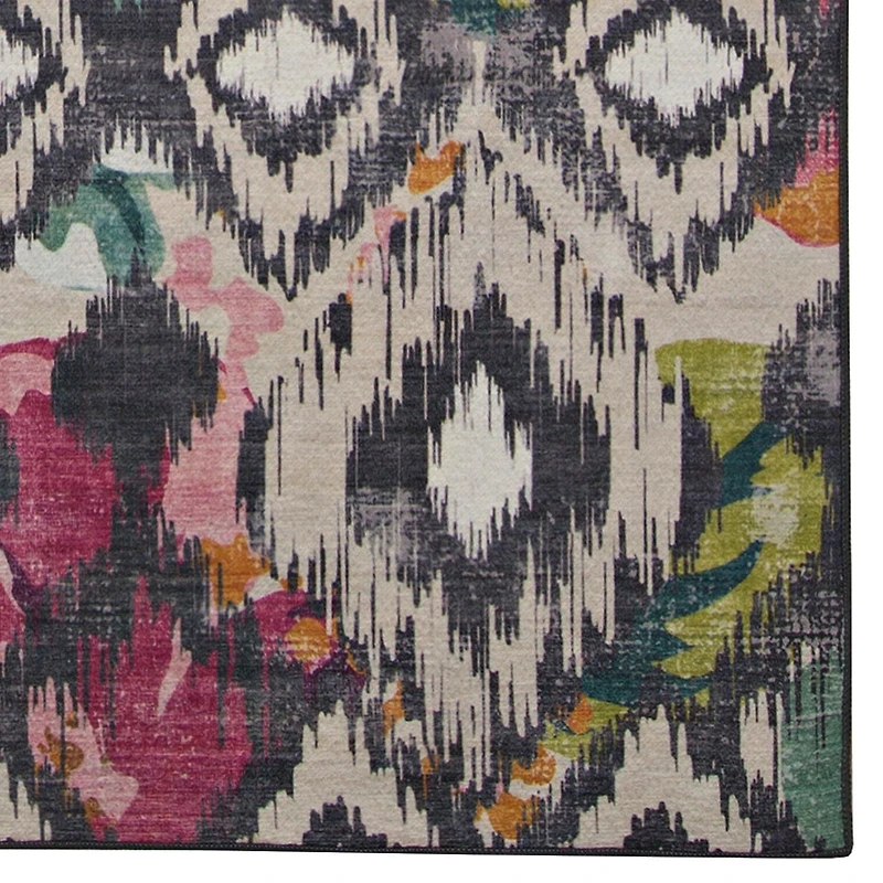 Outdoor Washable Grayton Ivory & Charcoal 7' x 9' Area Rug