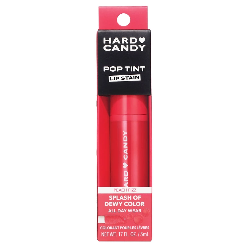 Hard Candy Pop Tint Lip Stain, Hydratant, durable avec des huiles et de l'acide hyaluronique 17 fl oz
