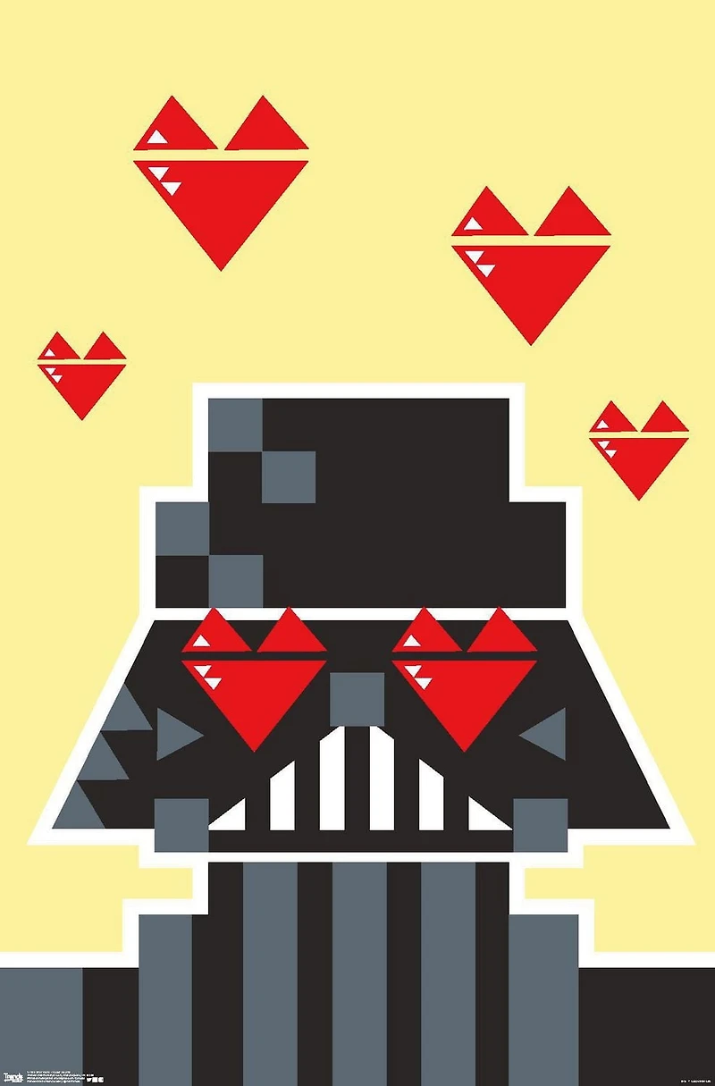 Star Wars: Saga - Vader Hearts Wall Poster, 22.375" x 34"