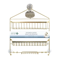 Era Fairmont Jumbo Shower Caddy, Warm Gold 16.14x20.46in, 3 tier caddy