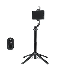 LED Lights Selfie Stick Quad Tripod, Wireless Dual LED Lights