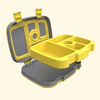 Bentgo Kids Prints Boîte à déjeuner pour enfants étanche à 5 compartiments de style Bento – Sans BPA, passe au lave-vaisselle, matériaux de qualité alimentaire (camions de construction)