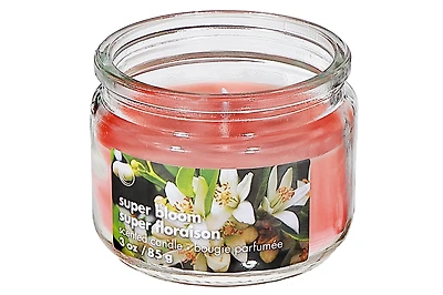 Superfloraison – Bougie parfumée, pot en verre 3 oz avec couvercle