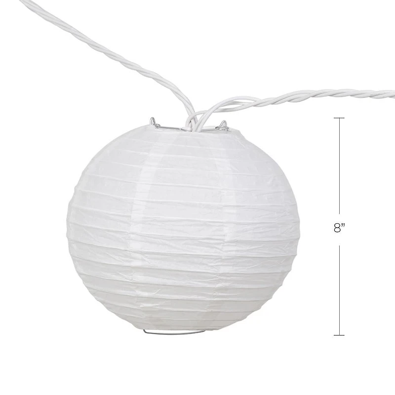 Hometrends Large Paper Lantern String Lights