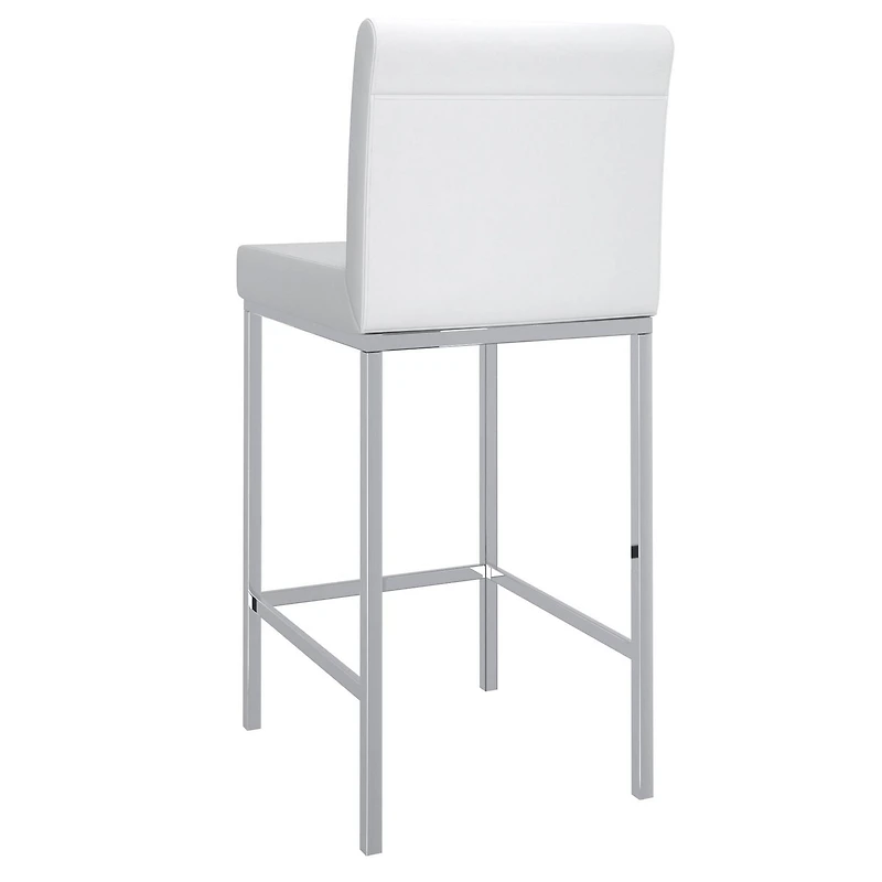 Set of 2 Modern Counter Stools, Black