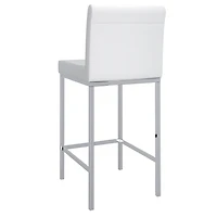 Set of 2 Modern Counter Stools, Black