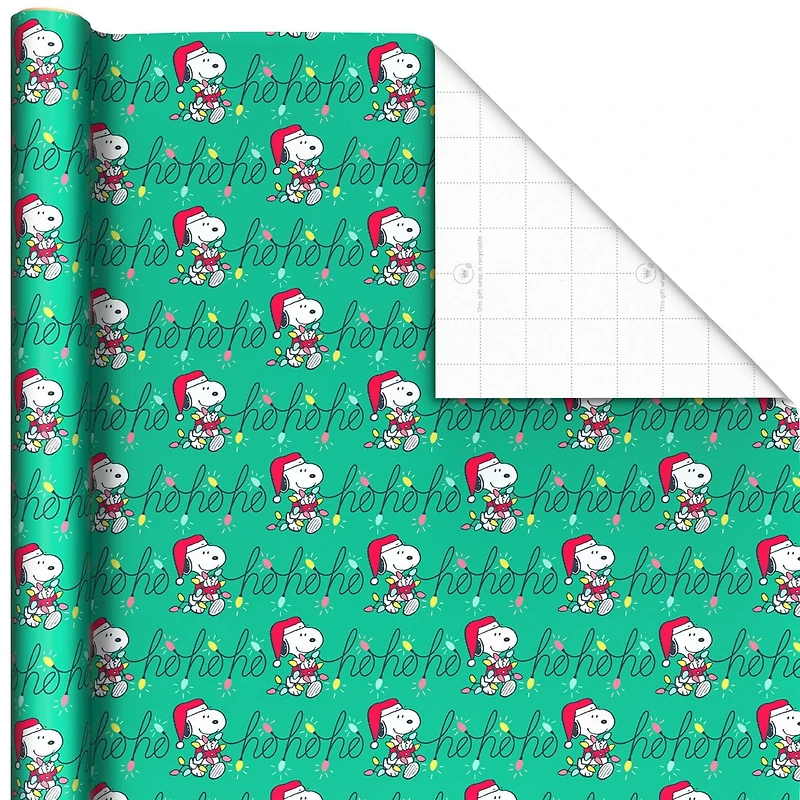 Hallmark Peanuts Christmas Wrapping Paper with Cutlines on Reverse (3 Rolls: 60 sq. ft.)