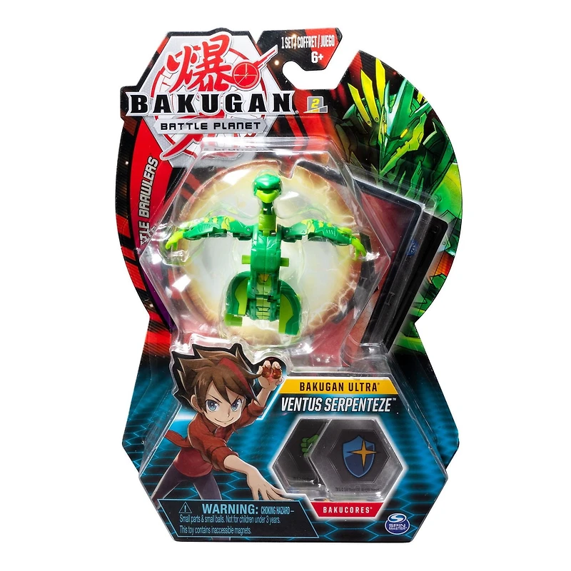 Bakugan, Ventus Serpenteze, Créature transformable à collectionner de 7,5 cm, à partir de 6 ans