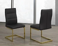 Fresno 5-Piece Dining Set, Black/Gold