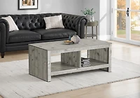 Monarch Specialties - Table De Salon, 44"L, Cocktail, Rectangulaire, Salon, Stratifié Gris Rustique, Transitionnel