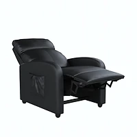 DHP Harrison Pushback Recliner with Massage Backrest, Black Faux Leather