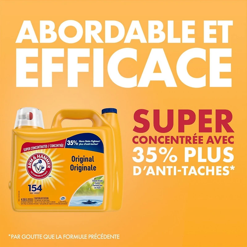 Arm & Hammer Clean Fresh Scent Liquid Laundry Detergent, 154 Loads, 4.55 L