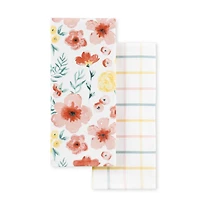 Home Trends Floral Kitchen Towel Set, 16" x 26", 2 Piece