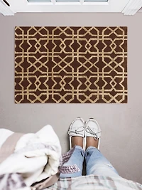 Tapis d'appoint en Laine Aspire Xs marron et sable de 2 pi x 3 pi