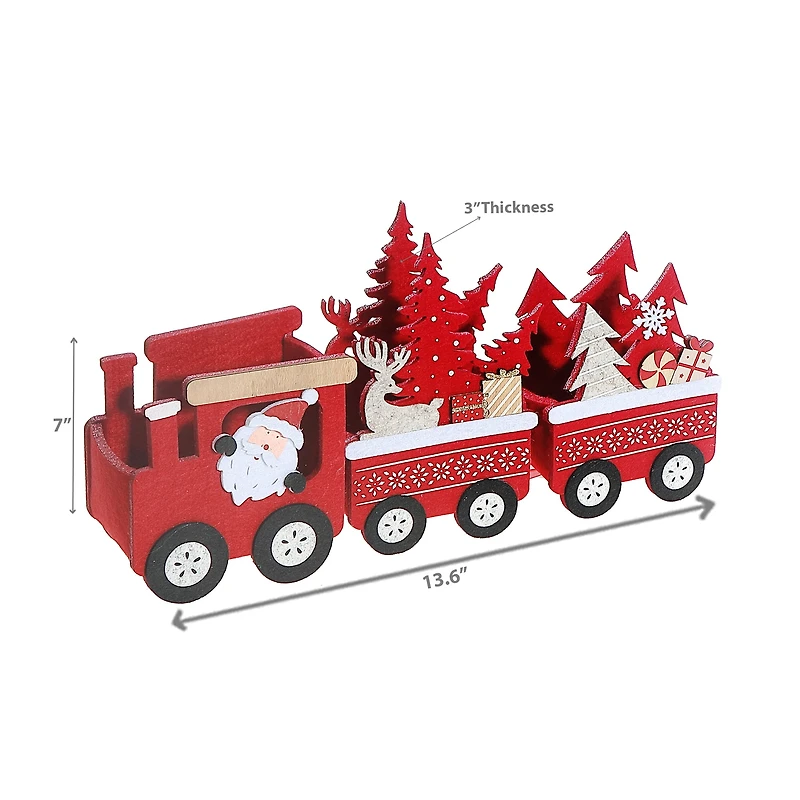 Train Express Du Père Noël En Feutre Rouge