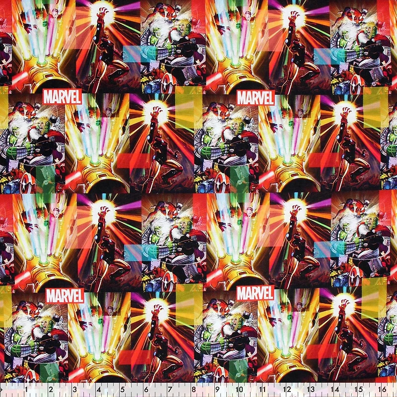 Fabric Creations Tissu de coton au mètre Énergie Avengers Marvel 111 cm (44")