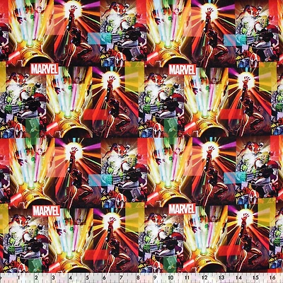 Fabric Creations Tissu de coton au mètre Énergie Avengers Marvel 111 cm (44")