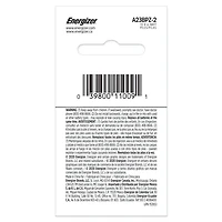 Piles Energizer A23, emballage de 2 Paquet de 2 piles