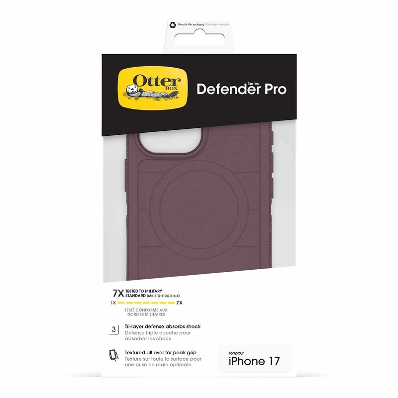 OtterBox Étui Defender Pro MagSafe avec Contrôle de la Caméra Trailhead (Violet) pour iPhone 17 Pro Max
