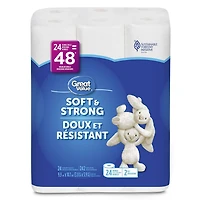 Great Value Soft & Strong Bathroom Tissue – 24 rolls, 242 tissues per roll