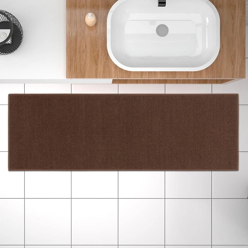 Tapis de couloir à motif de solide à sous-couche en caoutchouc de la collection Ottohome