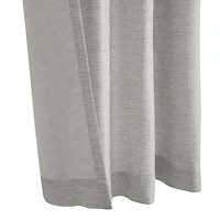 Tote, filtrant la lumière panneau de rideau jacquard à double entête 52" x 84", argent