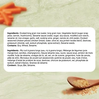 Healthy Choice Délices Vapeur Poulet sucré au sésame repas surgelé  avec poitrine de poulet, légumes et sauce sucrée au sésame, sans arômes artificiels, sans agents de conservation Repas surgelé, 292 g